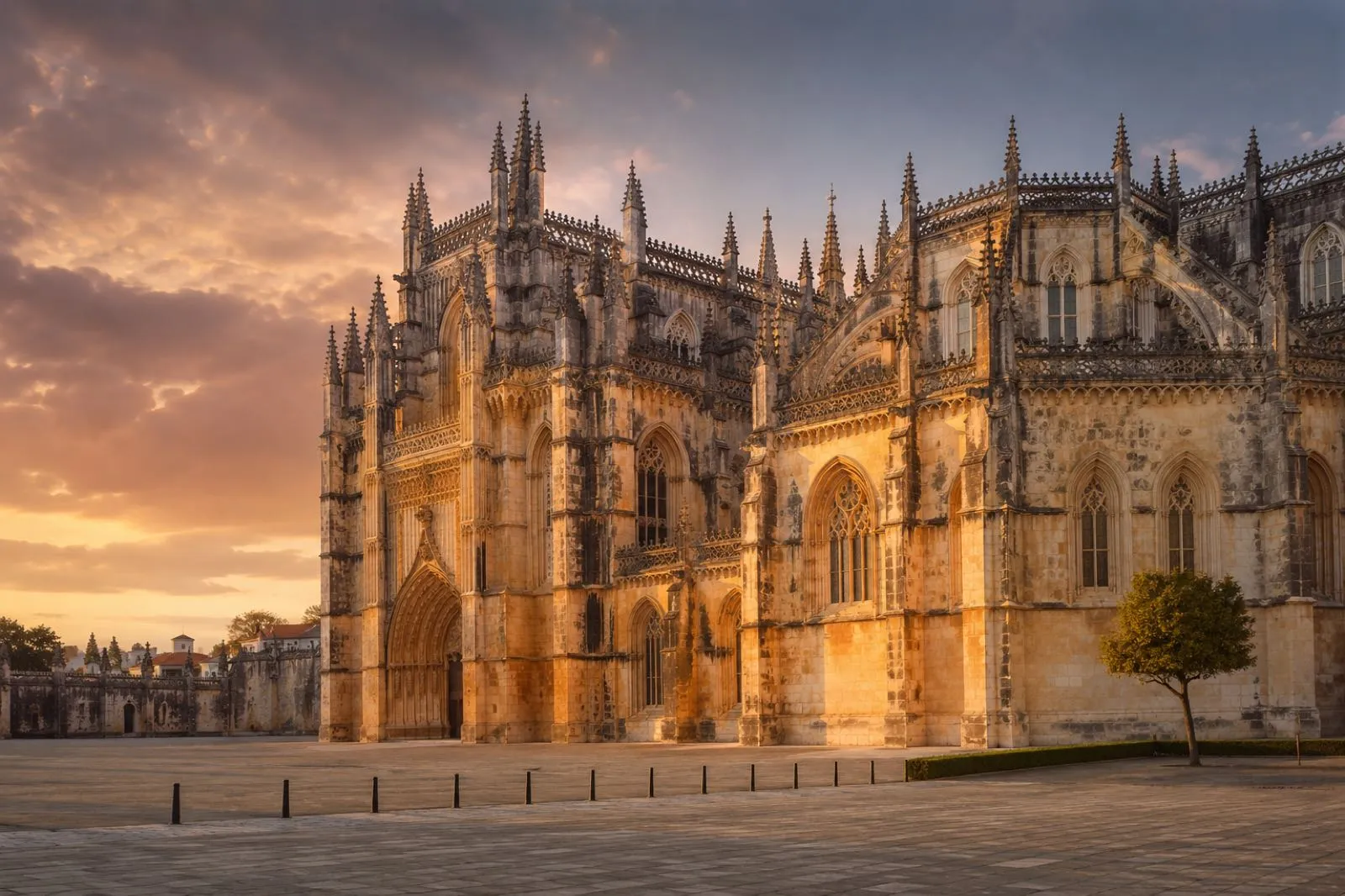 Batalha monastery limestone facade